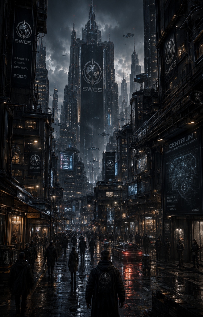 Centrium rainy siber-street view