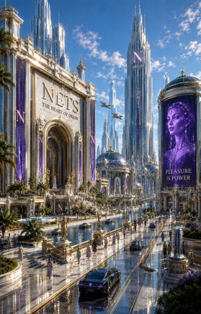 Orion City street day view