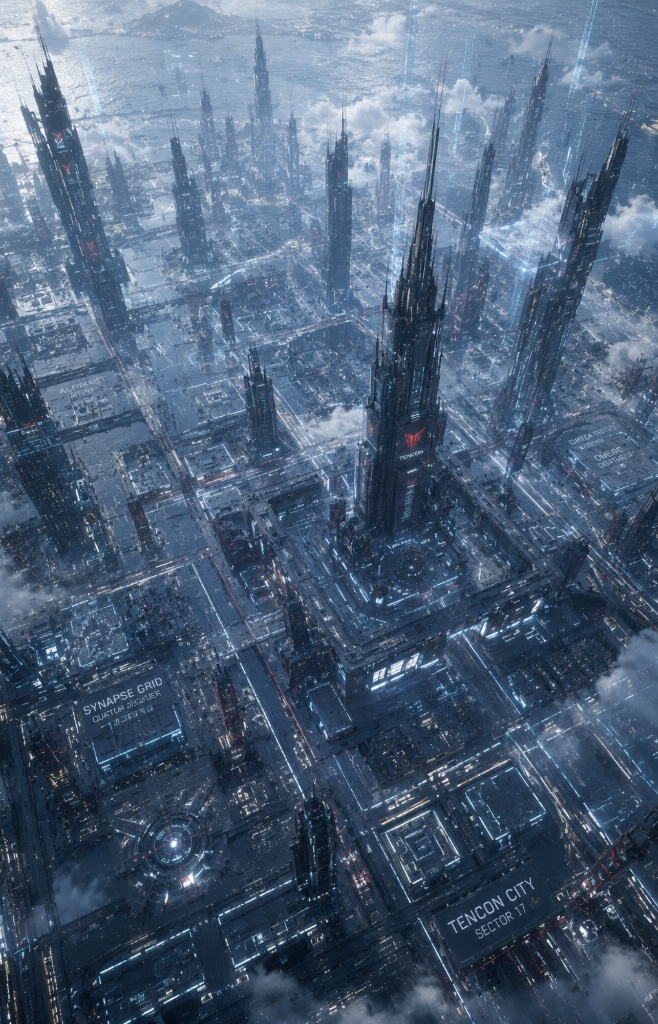 Tencon City street day view